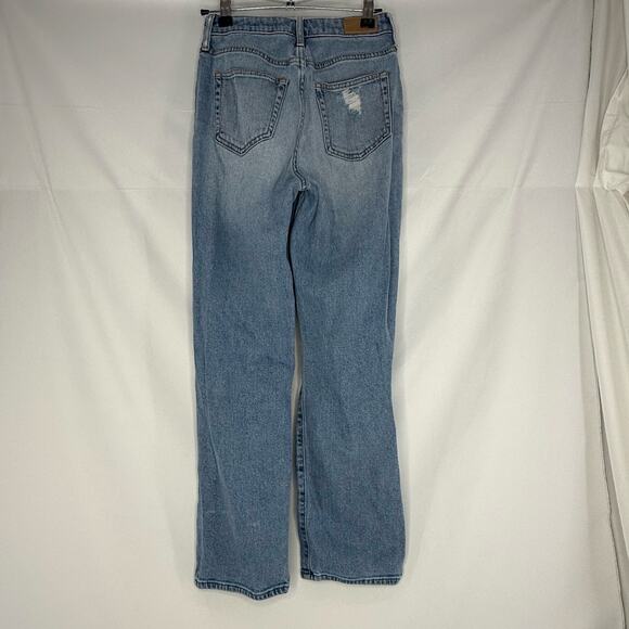Hollister Ultra High Rise Vintage Straight Jeans 1R Ultra Distressed Destructed - Picture 2 of 5
